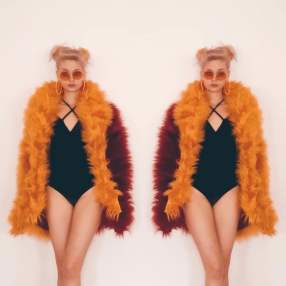 Groovy two-tone fur coat - Picture 3 of 9